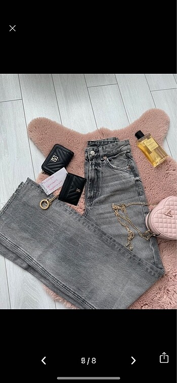 Zara Zara TRF HIGH-RISE WIDE LEG JEAN