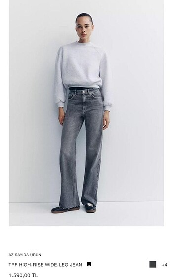 Zara yüksek bel wıde leg jean