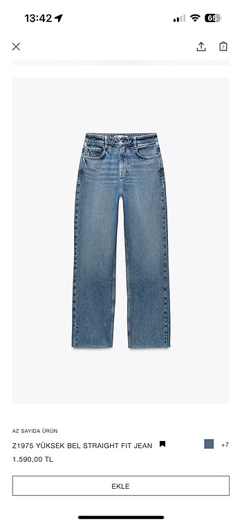 Zara z1975 straight jean