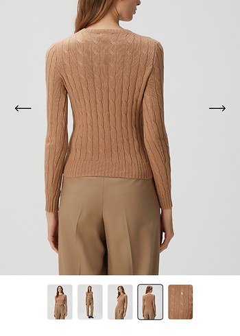 Bej Kadın Örgü Kazak - Görsel 3