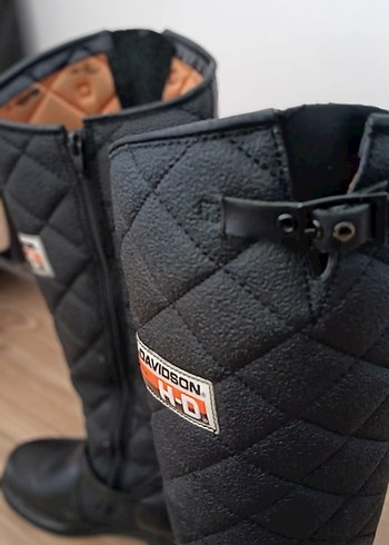 Kadın Siyah Tokalı Biker Dizüstü Çizme - Görsel 3