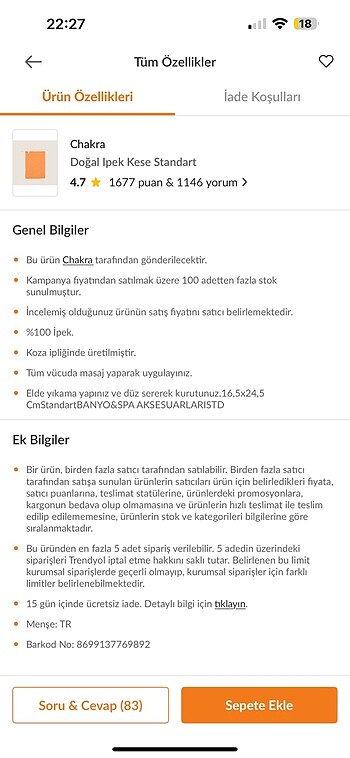 Chakra Chakra ipek kese