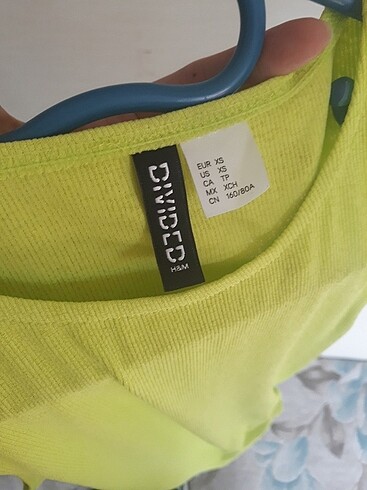 xs Beden yeşil Renk H&M Yeşil Elbise