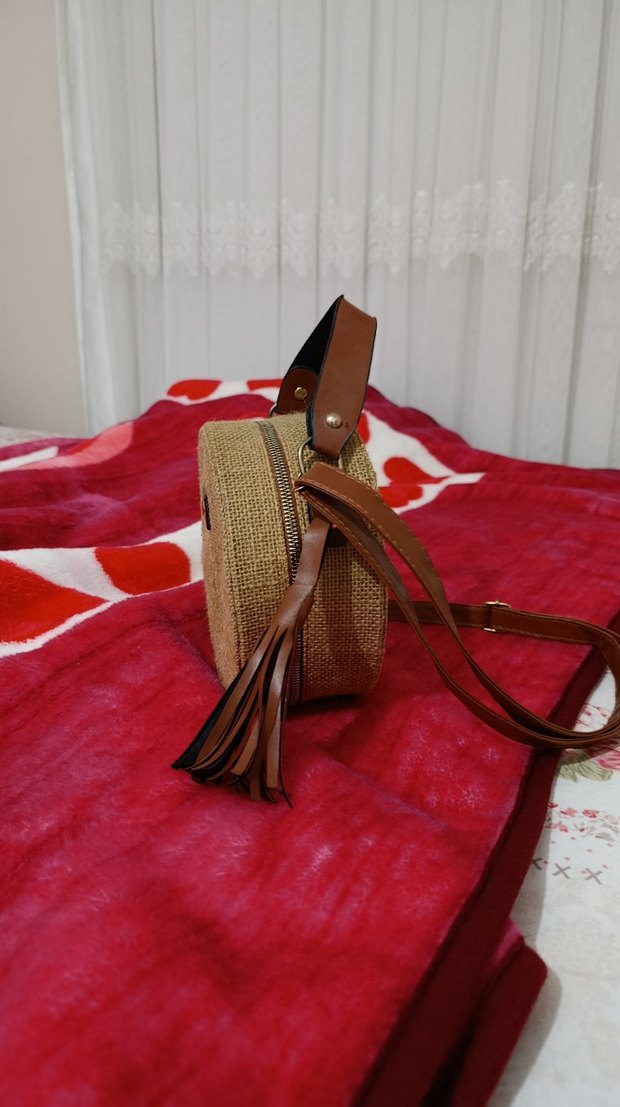 Bej Minimalist Bohem Kadın Çanta - Görsel 4