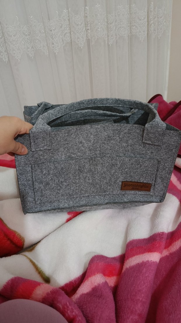 Gri Keçe  Bebek Bakım Çantası - Görsel 4
