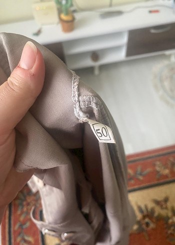 Düğmeli Bej Midi Kadın Trençkot - Görsel 5