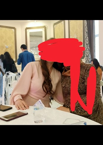 Drapeli V Yakalı Midi  Elbise - Görsel 3