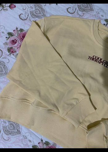 Diğer Be Blue Etiketli Sarı Oversize Kadın Sweatshirt