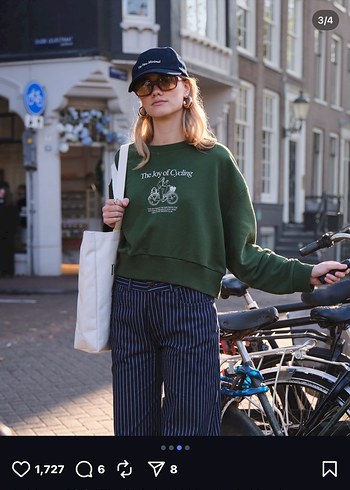 Be Blue Etiketli Yeşil Sweatshirt