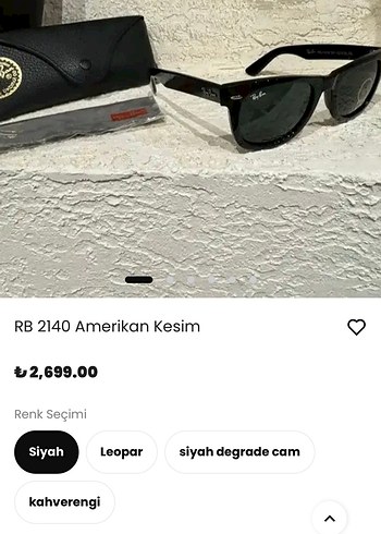 Ray-Ban RB 2140 Siyah Güneş Gözlüğü