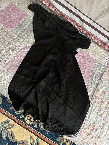 Beden siyah Renk Siyah Kendinden Desenli Şal