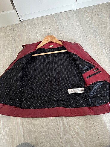 s Beden bordo Renk Massimo Dutti Deri Ceket