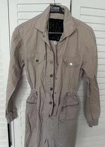 Kadın Bej Keten Uzun Tulum - Görsel 2