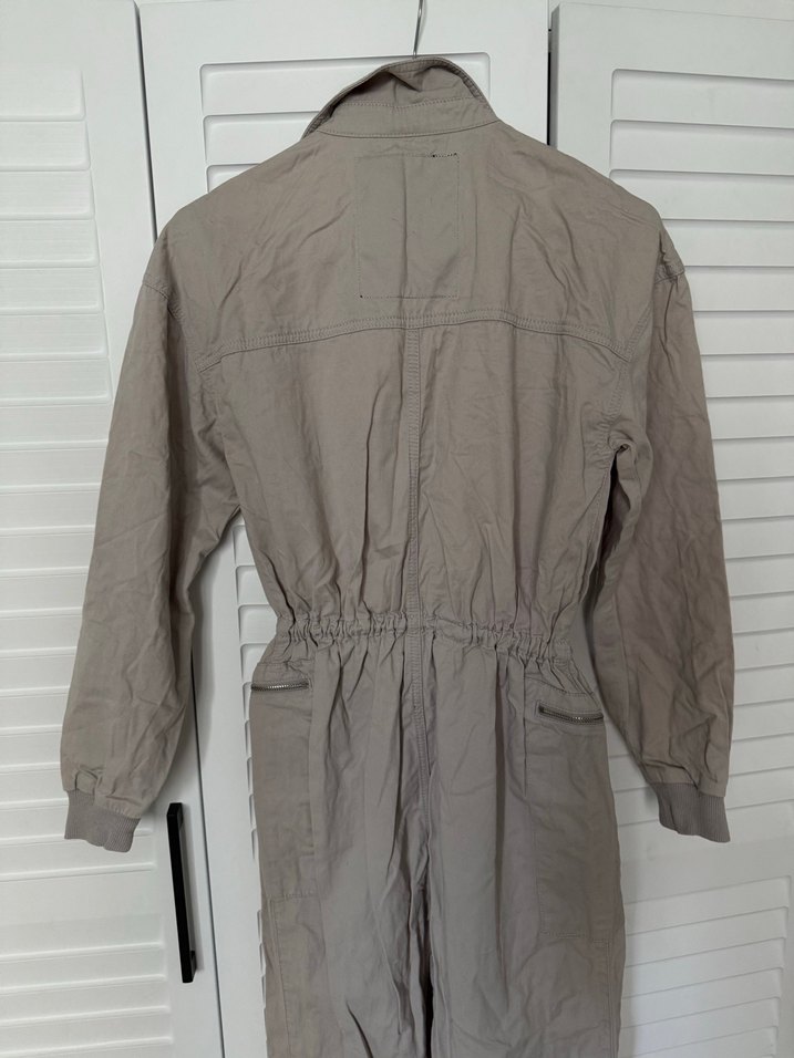 Kadın Bej Keten Uzun Tulum - Görsel 3