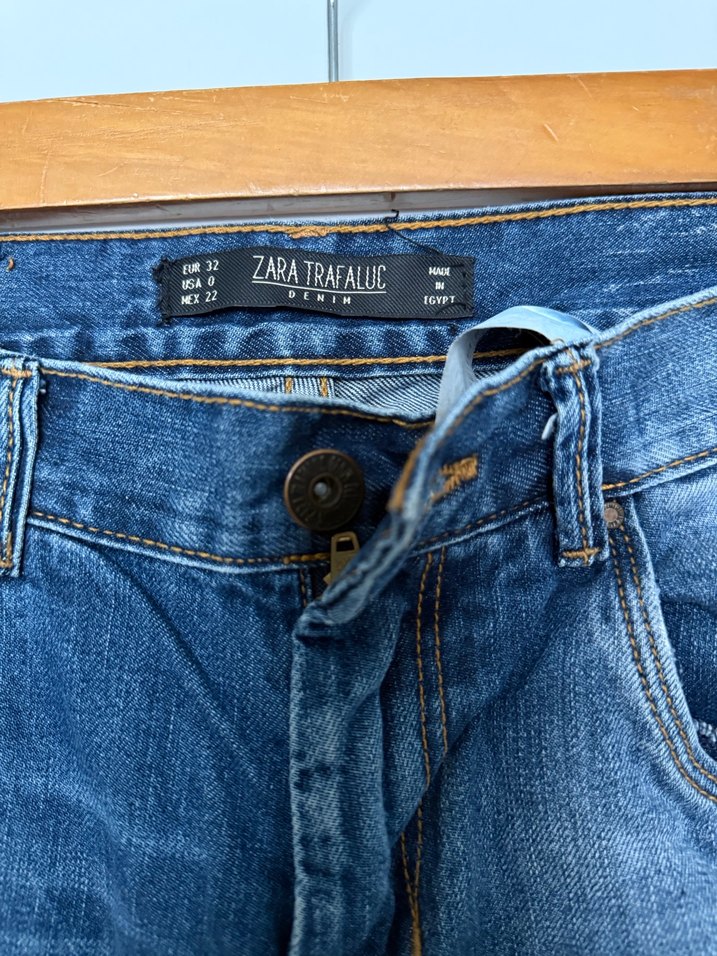Kadın Mavi Denim Yırtık Boyfriend Jean - Görsel 2
