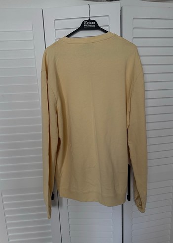 Sarı Pamuklu Uzun Kollu Sweatshirt - Görsel 4