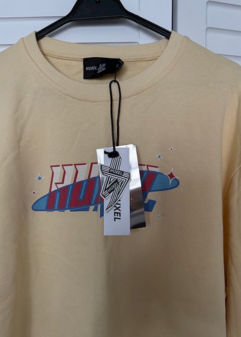 Sarı Pamuklu Uzun Kollu Sweatshirt - Görsel 2