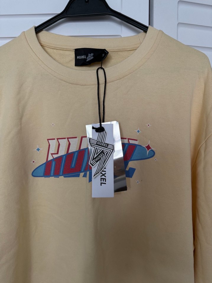 Sarı Pamuklu Uzun Kollu Sweatshirt - Görsel 2