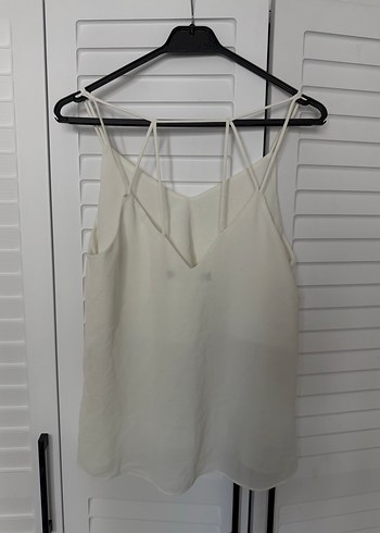 Beyaz Askılı Salaş Kadın Bluz - Görsel 2