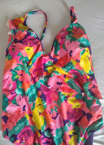 LC Waikiki Renkli Drapeli Midi Kadın Mayo