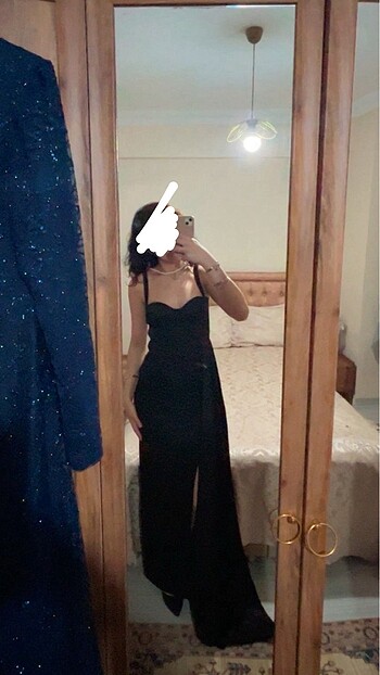SATEN YIRTMAÇLI ZARİF ABİYE