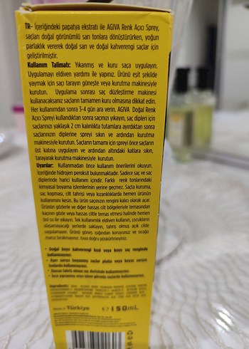 Agiva Doğal Renk Saç Açıcı Sprey - Görsel 3