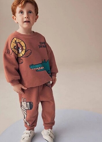 Zara Erkek çocuk safari alt-üst takım şardonsuz 2 iplik
