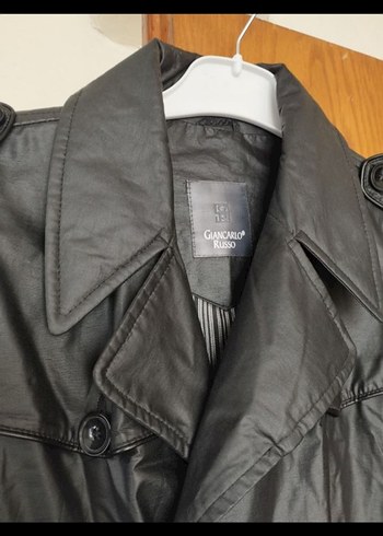 Siyah Erkek Trençkot - Görsel 2