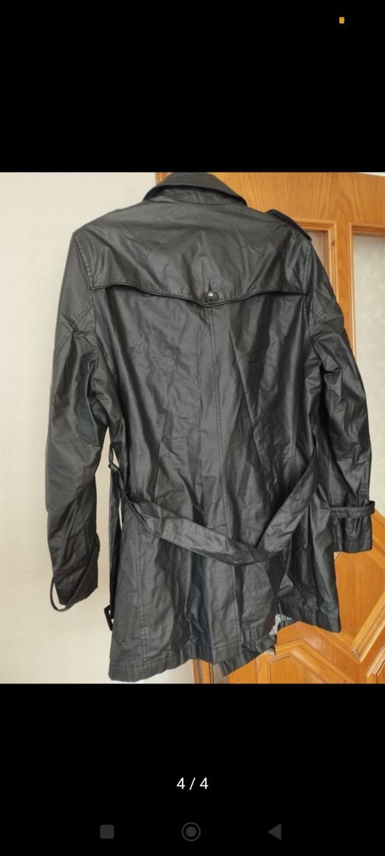 Siyah Erkek Trençkot - Görsel 4