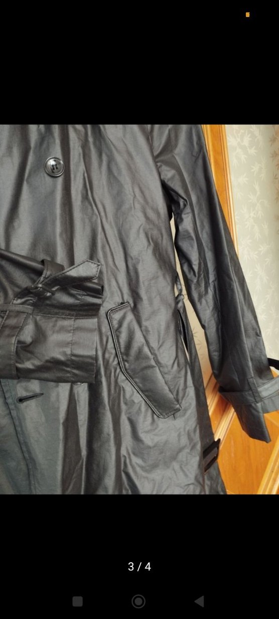 Siyah Erkek Trençkot - Görsel 3