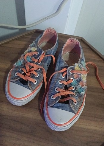 Converse Renkli Batik Desenli Kot Kadın Spor Ayakkabı