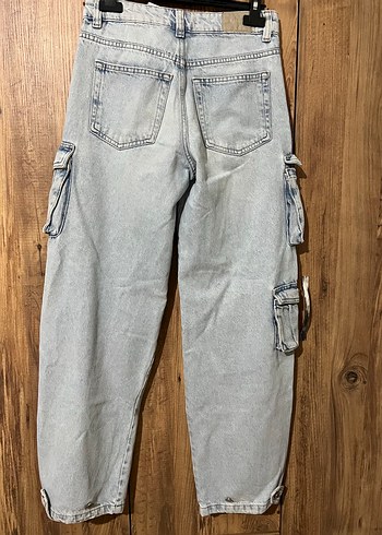 Pull and Bear PULL&BEAR Düğmeli Mini Mavi Denim Şort