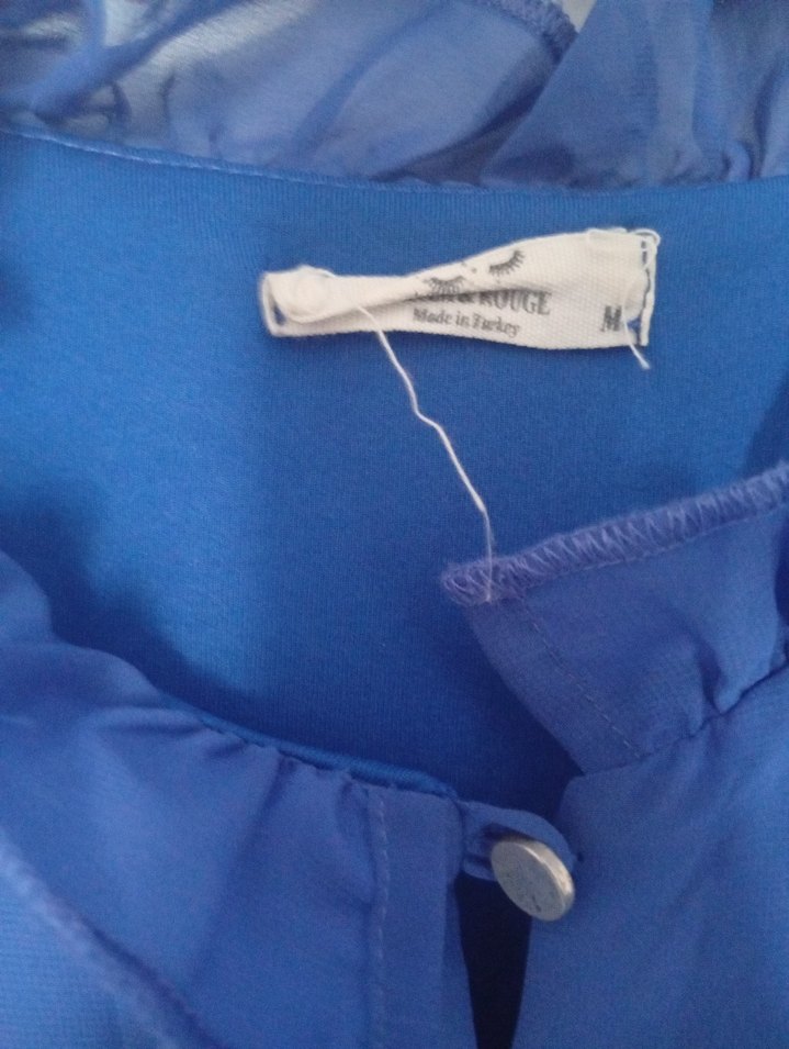 Diger Lacivert Uzun Kollu Piliseli Elbise - Görsel 2