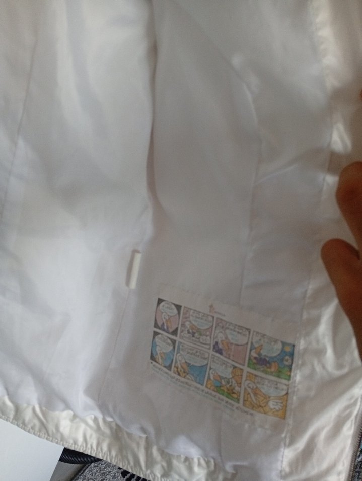 Beyaz Fermuarlı Kadın Mini Ceket - Görsel 3