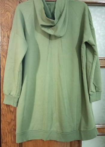 Diğer Uzun Kesim Yeşil Kadın Sweatshirt
