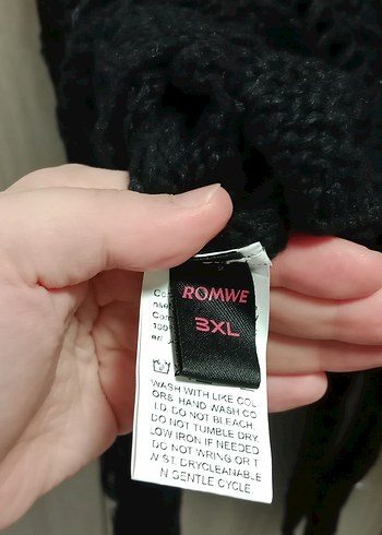 46 Beden siyah Renk Siyah Örgü Gotik Kadın Kazak