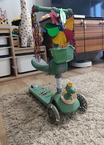 Diğer 3'ü 1 Arada Katlanabilir Bebek Scooter'ı Led Işıklı