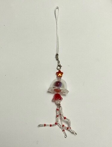 Beden çeşitli Renk Jellyfish charm denizanası telefon charm çanta charm süs