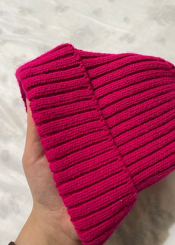 Pembe Kadın Örgü Bere - Görsel 2