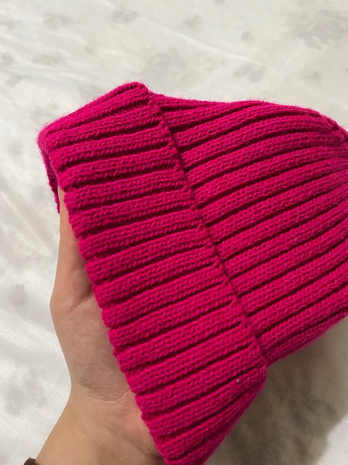 Pembe Kadın Örgü Bere - Görsel 2