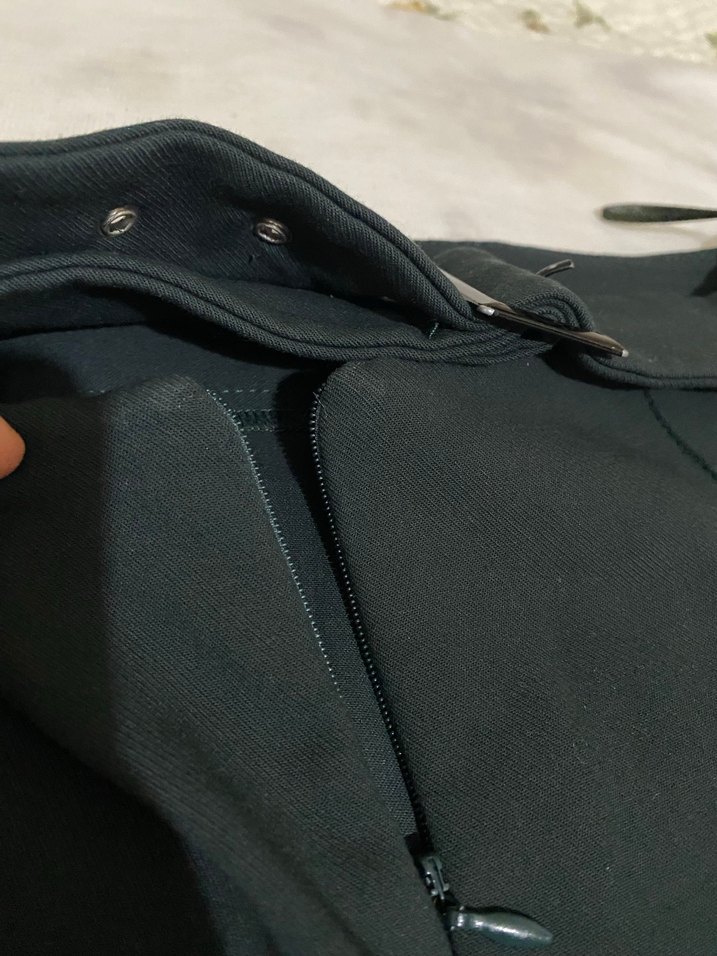 Kadın Siyah Kemerli Kumaş Pantolon - Görsel 3