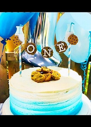 Beden Renk Kurabiye Canavarı Konsept Birthday Banner