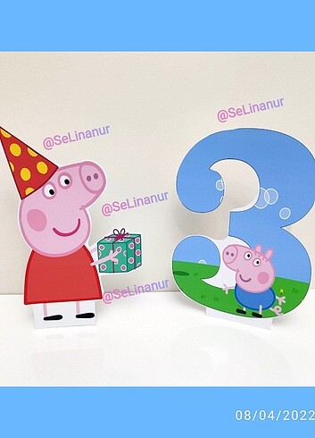 Peppa Pig Konsept Masa Üstü Ayaklı Dekor 