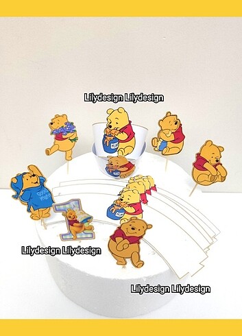 Winnie The Pooh Konsept Cupcake Süsleri 