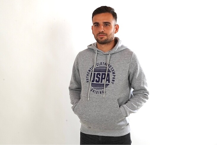 uspa orjinal 3 iplik pamuklu sweatshirt