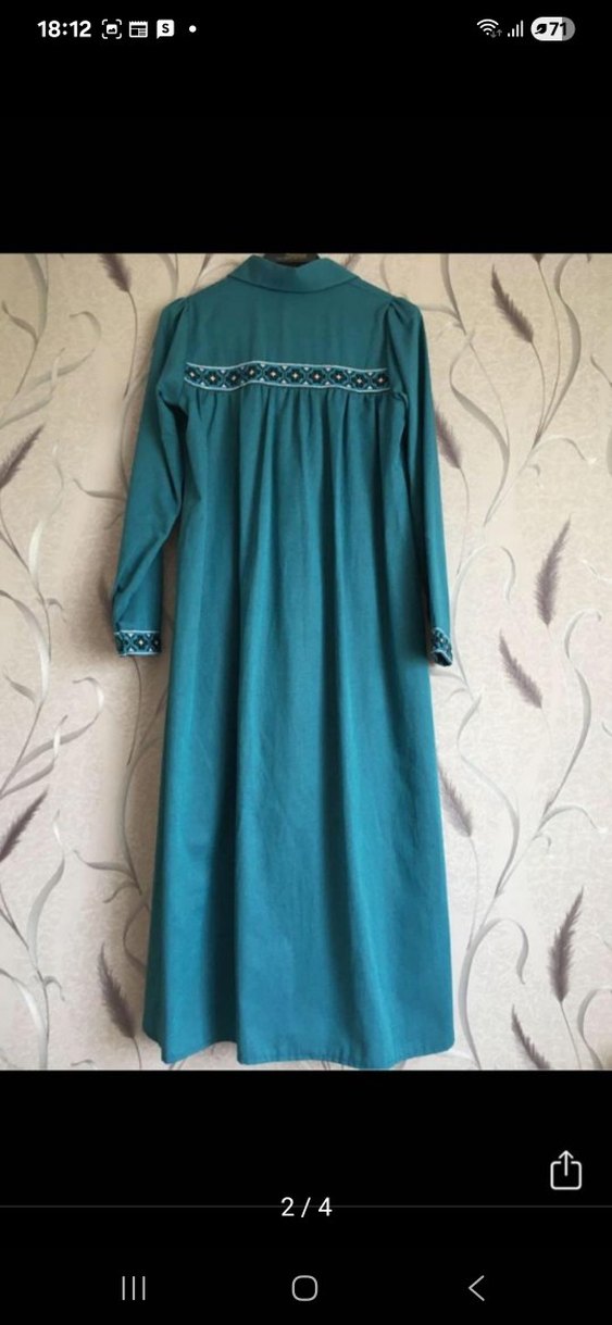 petrol renk sıfır tunik/elbise - Görsel 3