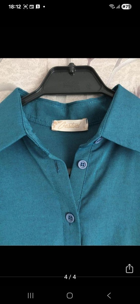 petrol renk sıfır tunik/elbise - Görsel 4