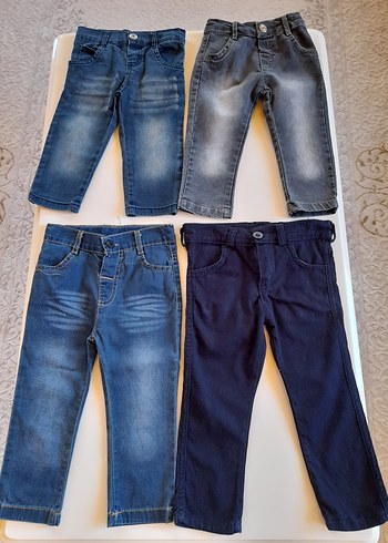 18-24 Ay Beden Erkek Çocuk Gri Denim Pantolon