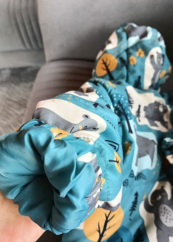 Kapüşonlu, Fermuarlı Bebek Erkek Tulumu - Görsel 8