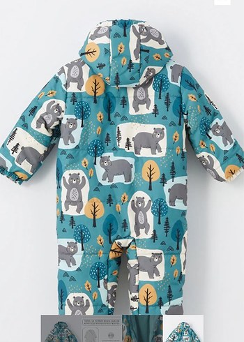 Kapüşonlu, Fermuarlı Bebek Erkek Tulumu - Görsel 12